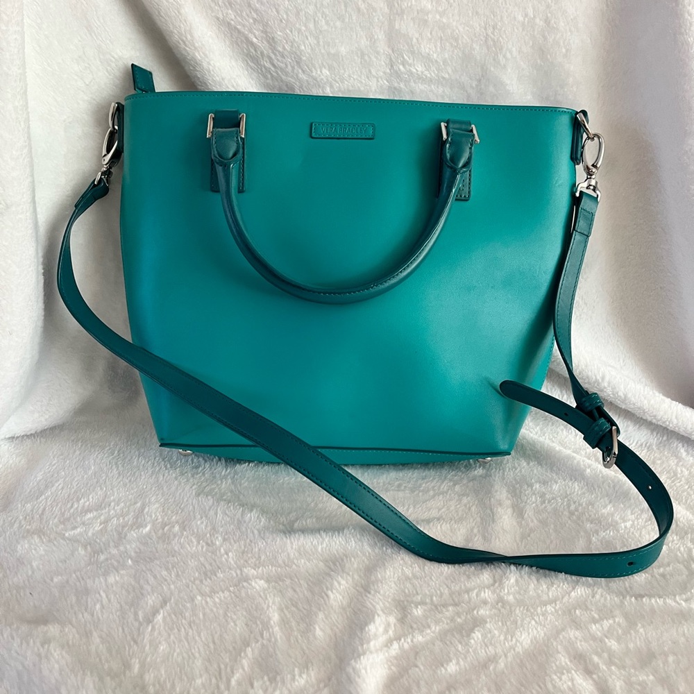 Vera Bradley leather tote, brand new never been used.  Color teal